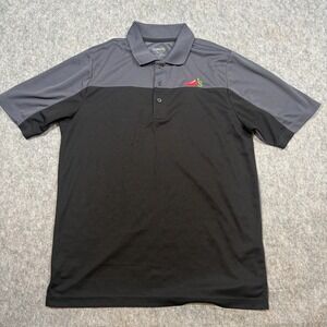 Core365 Polo Shirt‎ Men's Size Medium Black Gray Chilli's Uniform Short Sleeve